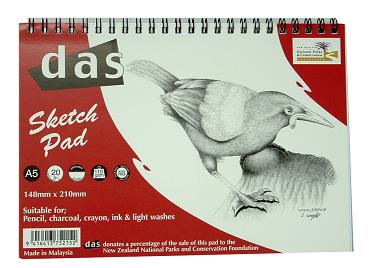 SKETCH PAD A5 SPIRAL/BND